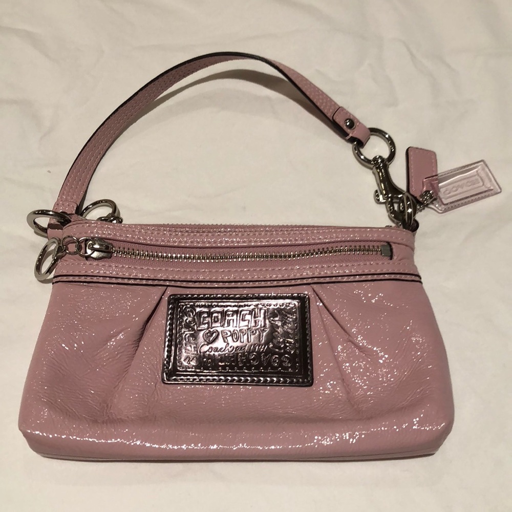 Authentic pink Coach Poppy wristlet